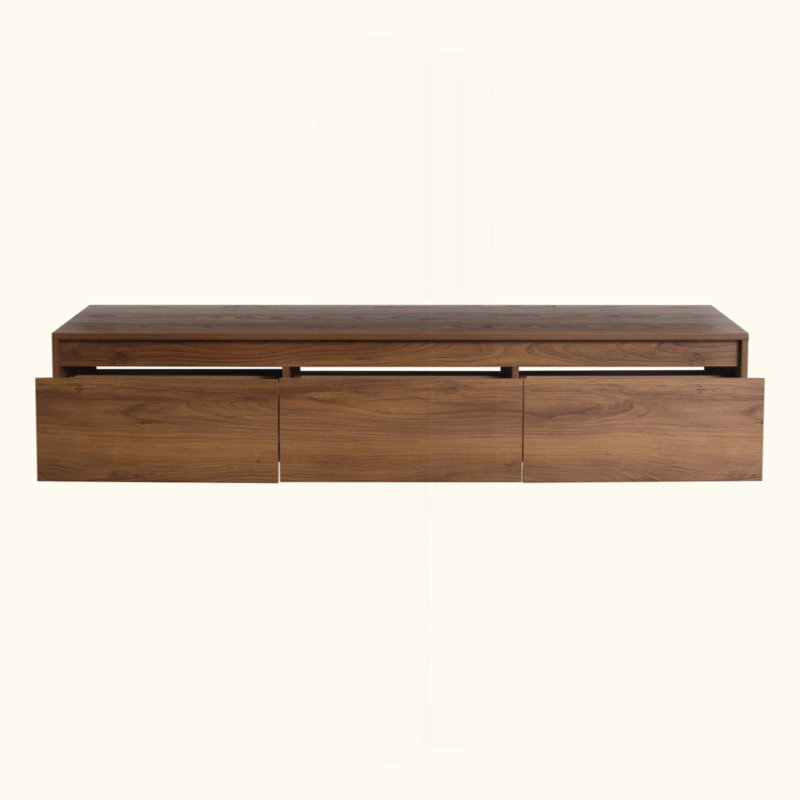 Meuble-lavabo flottant avec tiroir à fermeture en douceur, armoire de salle de bain entièrement pré-assemblée, meuble-lavabo seulement sans lavabo