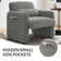 Chenille Upholstered Mordern Design Accent Armchair with Pillow