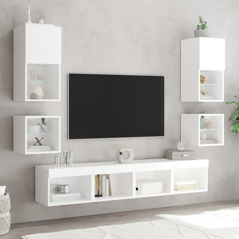 Table de chevet flottante vidaXL, Blanc