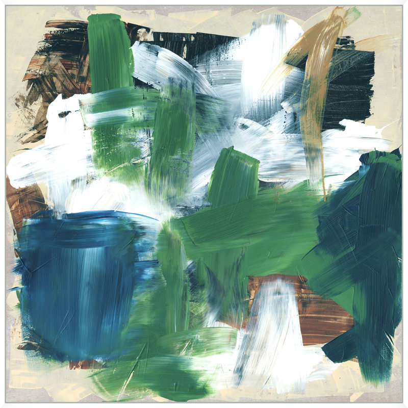 «Grace Greens 2» par Lillian August - peinture sur toile à cadre unique