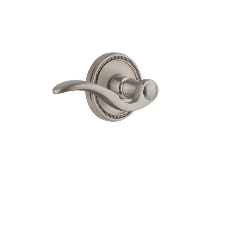 Grandeur Soleil Rosette Privacy with Bellagio Lever, 2 3/4", Satin Nickel, Left Handed