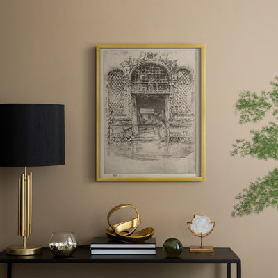Reproduction encadrée rétro en bois massif Lxxxiv