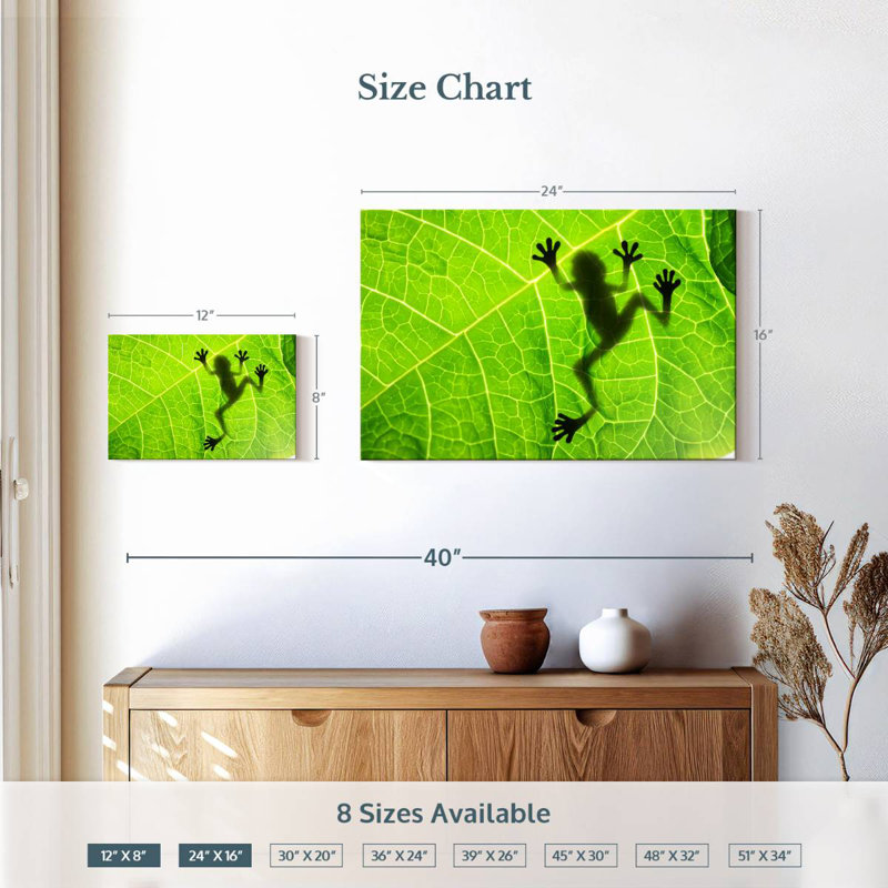 Brampt Frog Leaf Shadow, 16" H x 24" W
