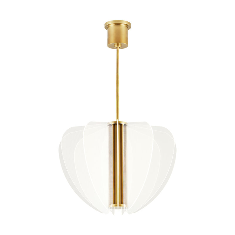 Nyra 28 Chandelier, Plated Brass