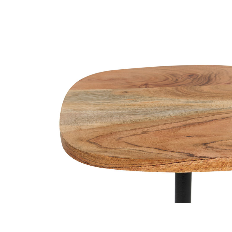 Crystalynn Pedestal End Table, Black