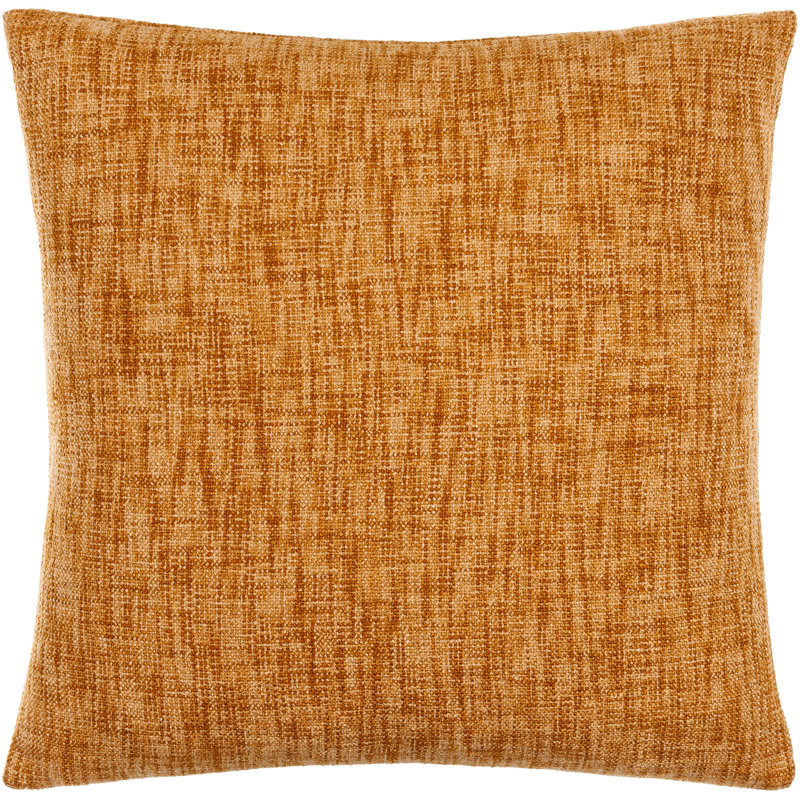 Coussin Danwood, 18 po x 18 po, Orange brûlé, Polyester/ bourre en polyester