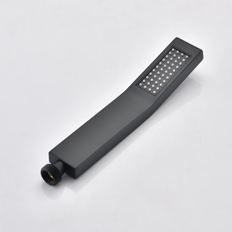 Matte Black Ceiling Shower Kit - Handheld And 12" Head Natural Rainfall Simulation Self-Cleaning Outlet Brass Produced Object Mounted Assembly Material