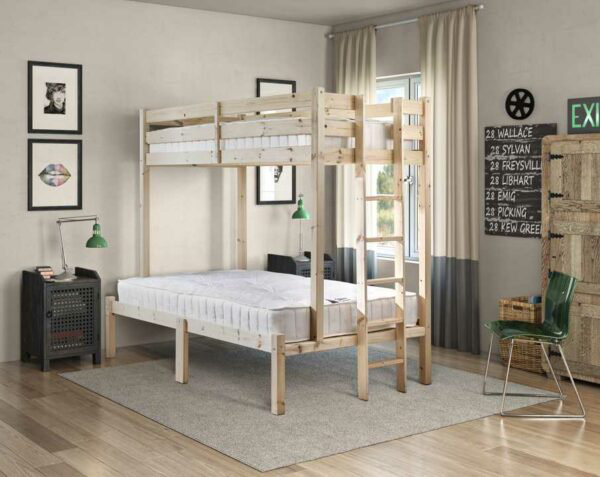 Folmar Bunk Bed with Built-in Ladder Included, Small Double (4')