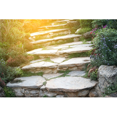 Kerilee aménagement paysager dans le jardin. Le chemin dans le jardin avec lumière éclatante par Studio2013