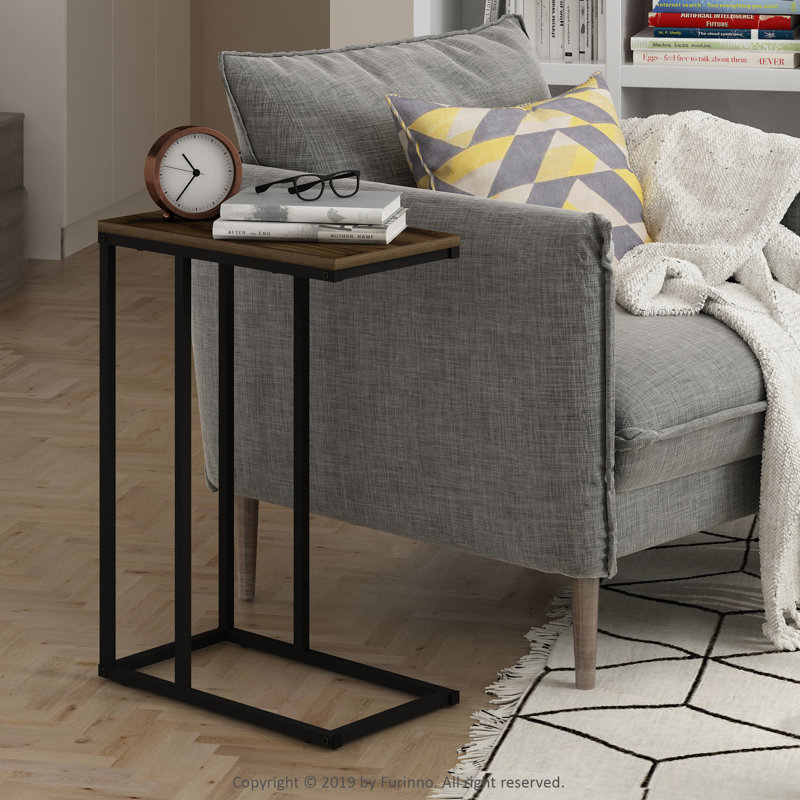 Cuddington Metal Frame Side Table, Columbia Walnut