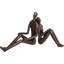 Sculpture Akyng, couple romantique assis en bronze
