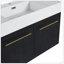 Meuble-lavabo mural 36 po avec lavabo, lavabo en résine à rebords épais, ensemble KD-129334123
