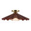 Furrow 16-in Red Semi-Flush Mount-1169661777-1169661782
