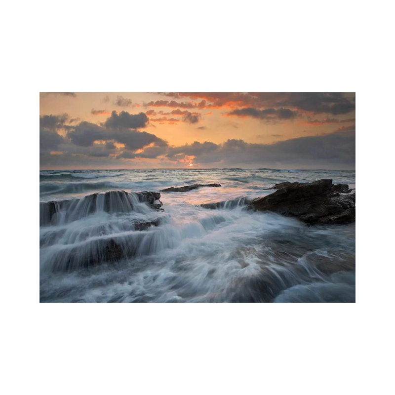 Waves Breaking on Rocks, Playa Santa Teresa, Costa Rica 1 Piece Wrapped Canvas Wall Art, 101.6 cm H x 66.04 cm W x 3.175 cm D