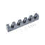 Support rectangulaire robuste pour balai et vadrouille à fixation murale, organisateur d'outils robuste avec crochets et fentes pour garage, jardin, buanderie, rangement de cuisine, 2,36 po x 16,9 po x 3,35 po, gris