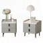 Table de chevet avec plateau de table en marbre, ensemble de 2-620738049-620738048