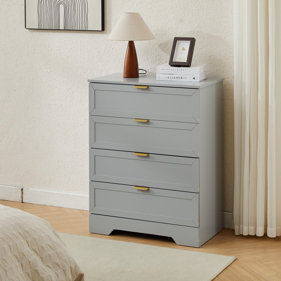 Accent Cabinet with 4 Drawers, Modern Accent Chests Large Wood Storage Cabinet Organizer Ebern Designs 