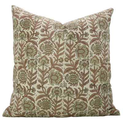 Housse de coussin à motif de bloc Fabipine Jaipuri Jaal