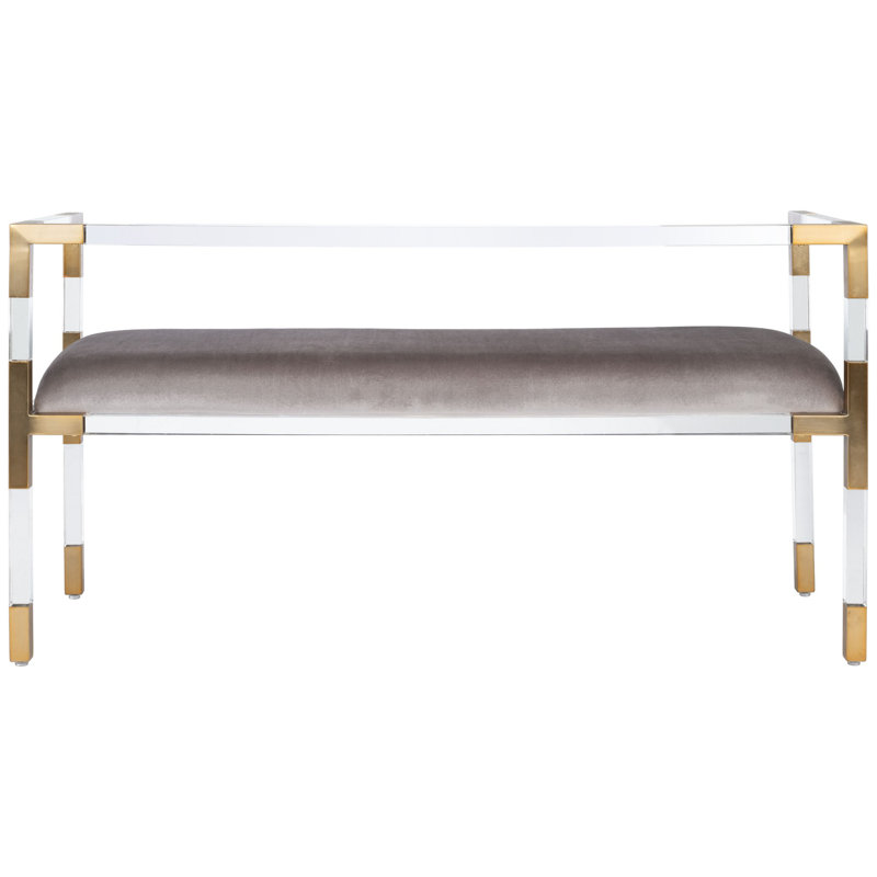 Upholstered Bench, Grey
