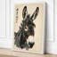 Donkey in Ink Japandi - Wrapped Canvas-1615443942-1615443943