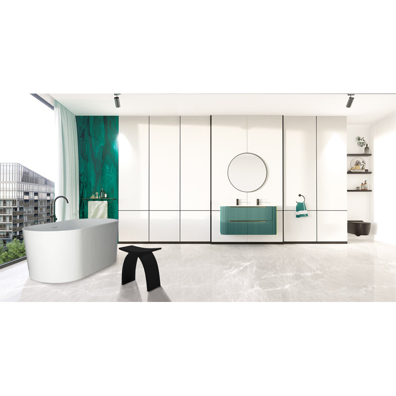 Flutti 59'' L Freestanding Soaking Bathtub