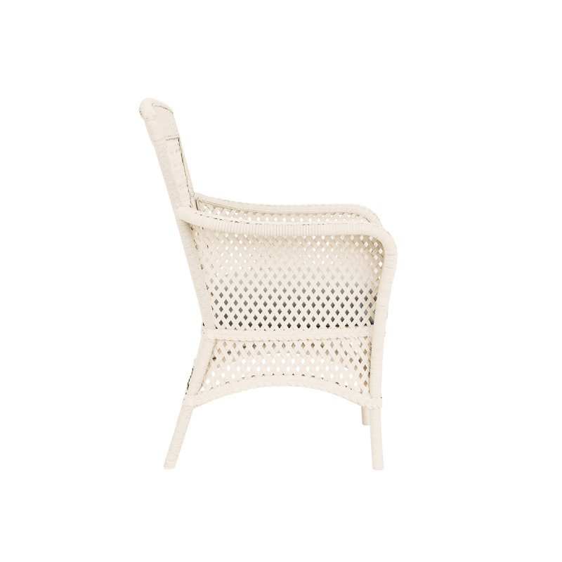 Grand Traverse Outdoor Dining Armchair, Caramel, Canvas Natural Sunbrella® Canvas