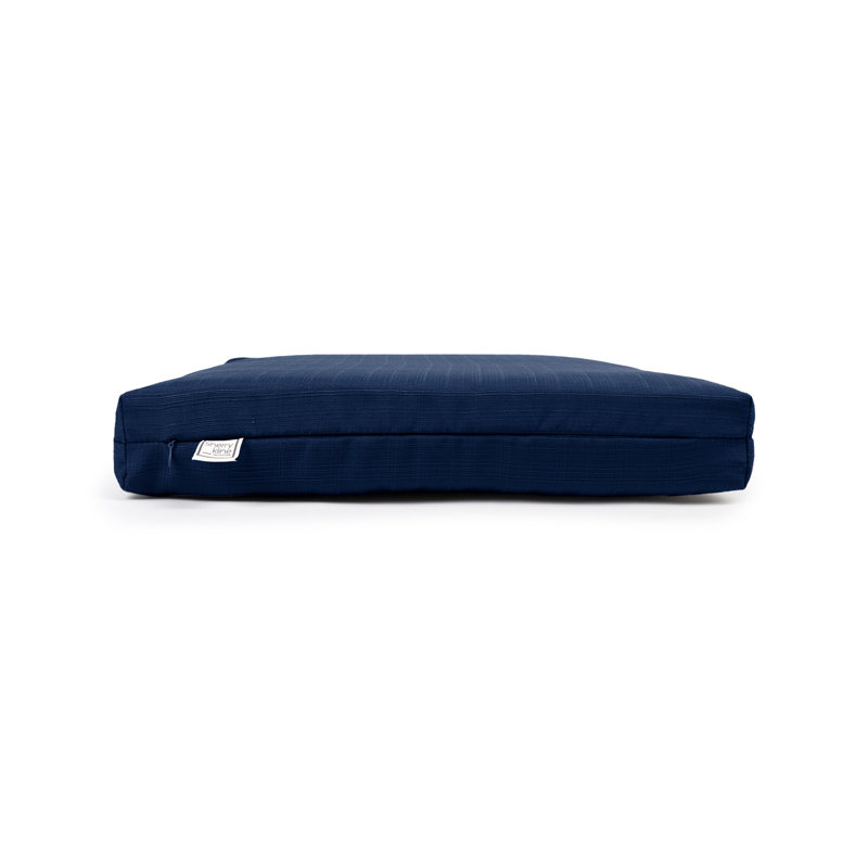 Tailored. Modern Look Seat Cushion With Zipper And Padded Polyester Fill., Indigo