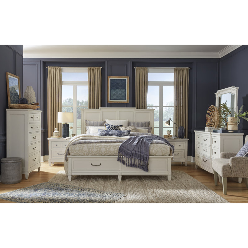 Lit à panneau avec table de chevet Murtagh, 2 Pcs: Bed, Nightstand, Queen