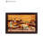 Handmade Village Life 3D Wood Inlay Wall Art, 19-Inch Rosewood Panel for Rustic Farmhouse Decor