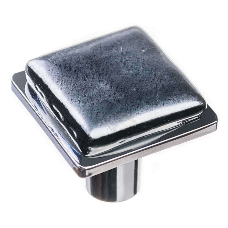 Geometric Square Knob, Polished Chrome
