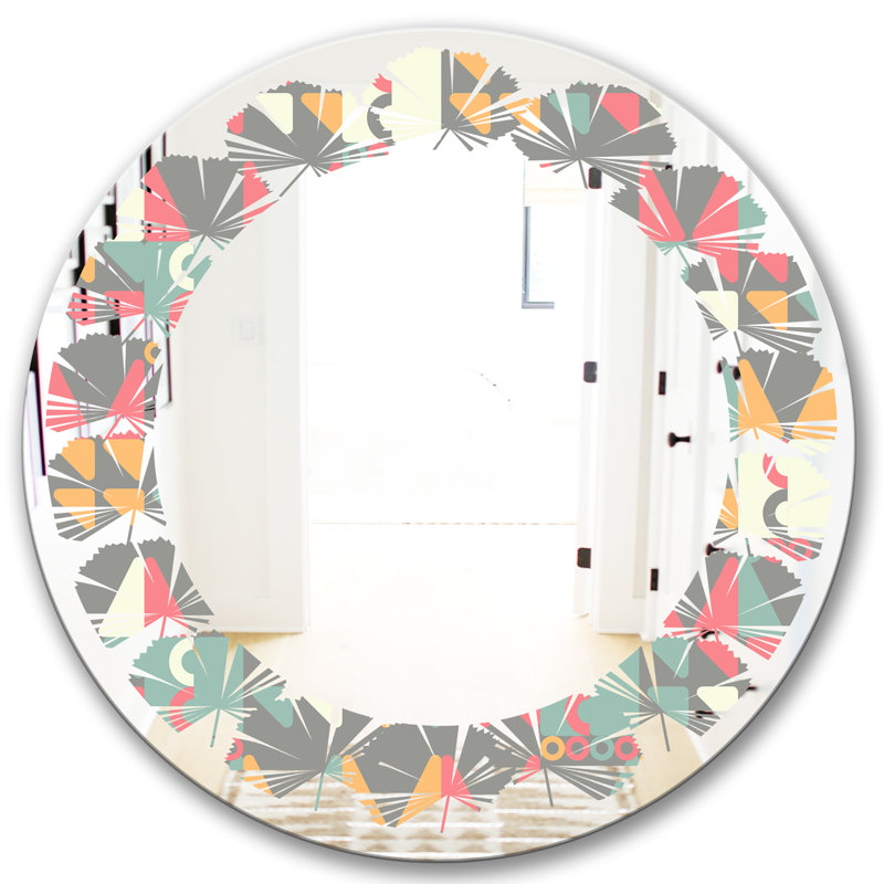 Miroir mural sans cadre abstract design v, 23,6 po x 23,6 po