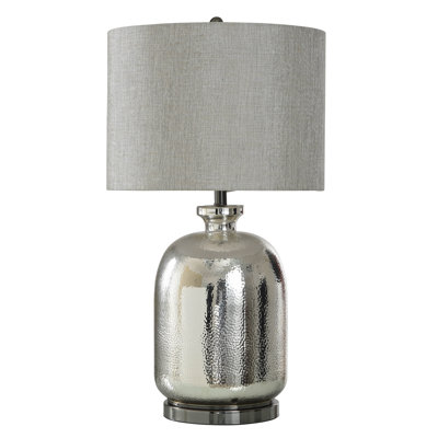 Glass Table Lamp - Kassiania Silver - Gray Shade