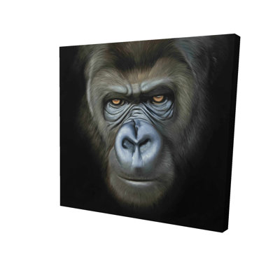 Gorilla Face Brown Wildlife Canvas | Home Decor Wall Art
