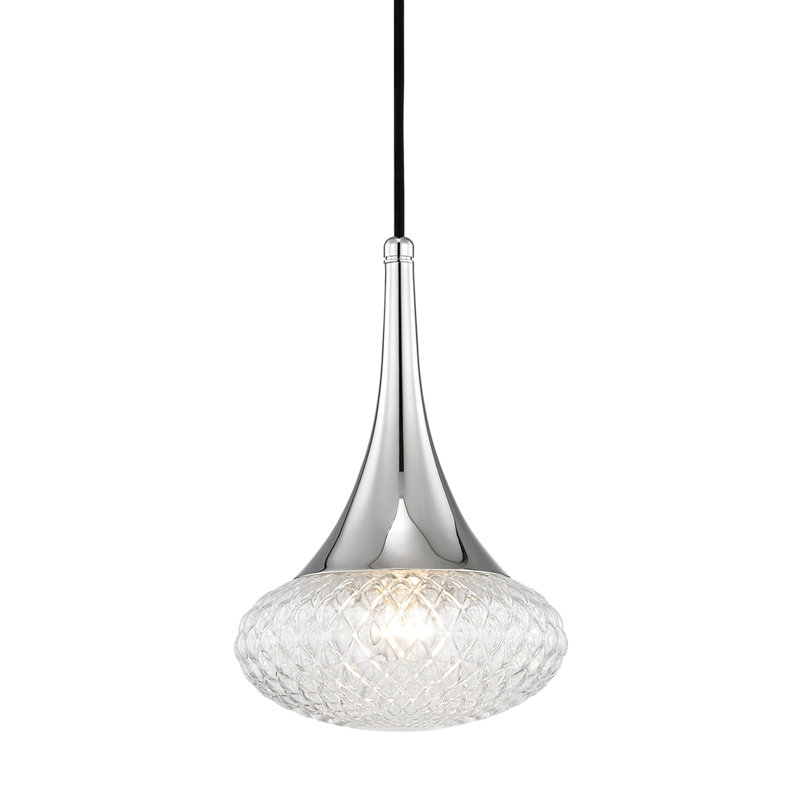 Bella 1 - Light Single Pendant, Polished Nickel