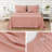 Bedsure Cal King Burgundy Pintuck Bed-in-a-Bag - Dusty Pink Pinch Pleat Comforter Set with Sheets, Pillowcases & Shams (Set of 7)-105523216-105523224