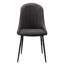 Ensemble de 2 chaises grises et noires à dossier capitonné