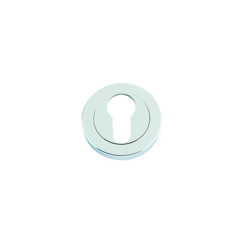 Euro Profile Escutcheon Rose, Polished Chrome