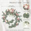 Guirlande de fleurs - 9 pi Eucalyptus et rose - décoration de table rose chérie pour réception de mariage-129744039