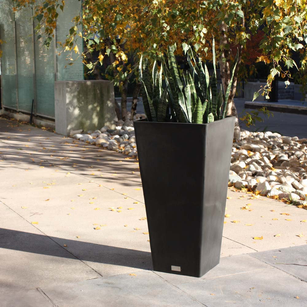 Pure Series Midland Planter, 30" H x 15.25" W x 15.25" D, Espresso, Set of 2