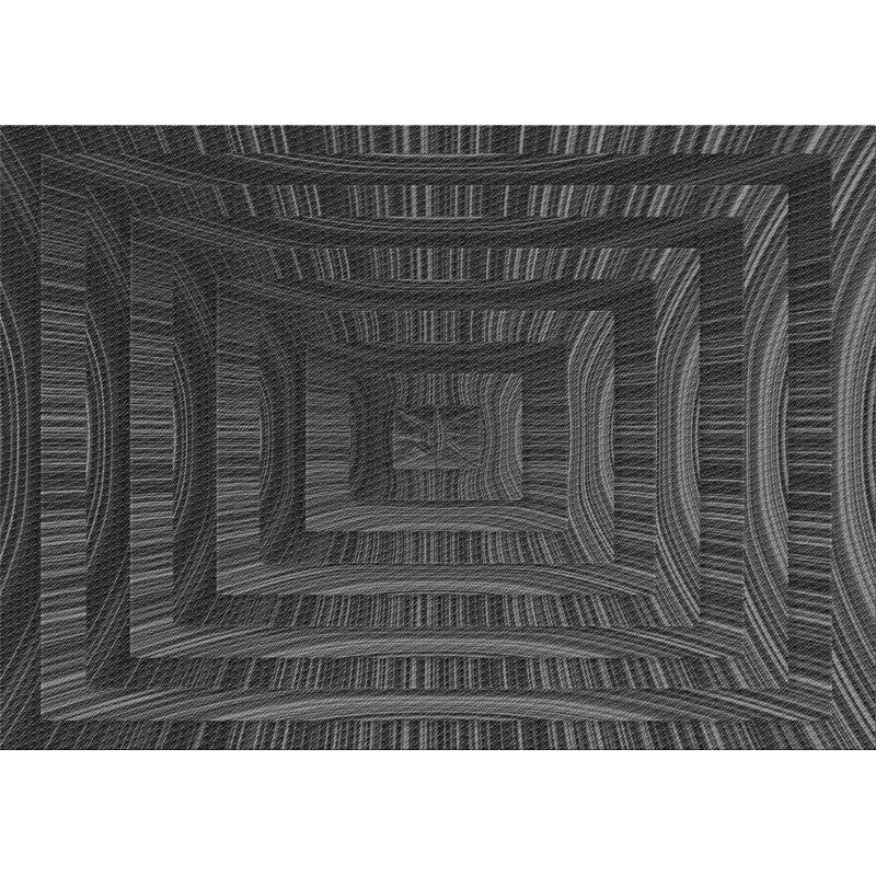 Tapis à motifs lavables à la machine 2989 - Pat857-GRY, Tapis de couloir 2 pi x 5 pi