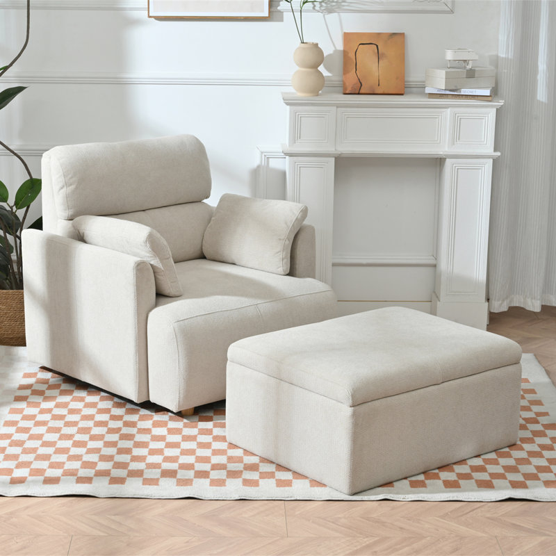 fauteuil d'appoint, Beige/gris