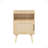 Rattan Nightstand, Side Table With Door Open Shelf