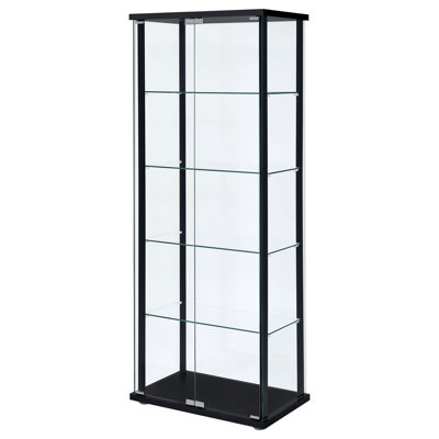 Lisa 23.75 " W Glass Curio Cabinet