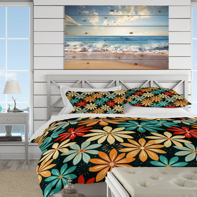 Starfish Symmetry - Coastal Duvet Cover Set - Microfiber Polyester
