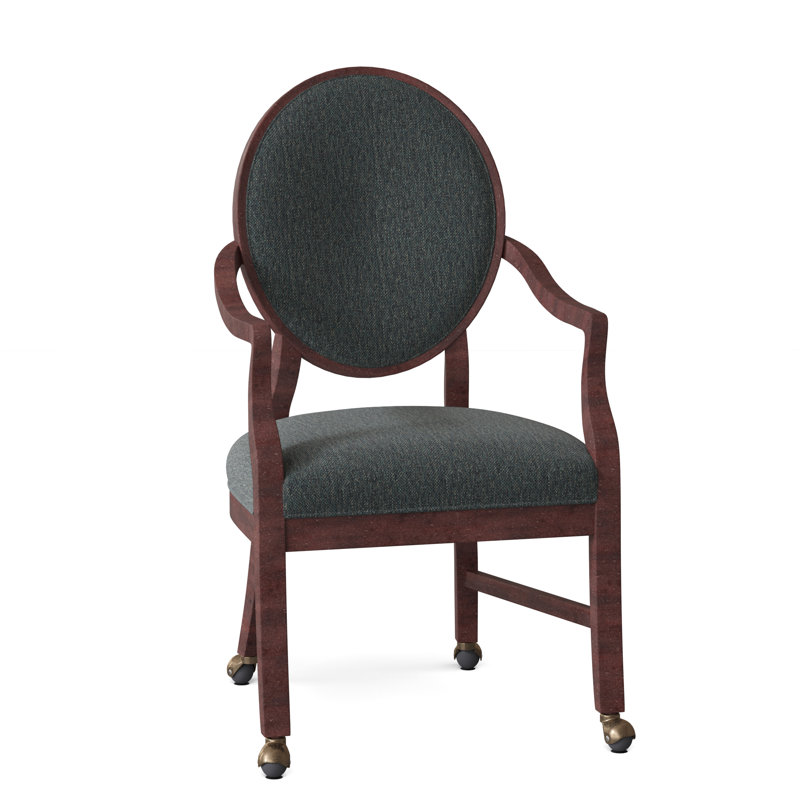 Chaise rembourrée à dossier très grand Louis, Noyer, 9508 Oasis