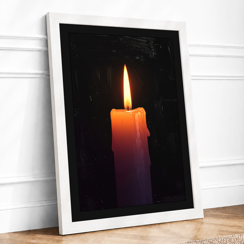 Candlelight Minimalist - Print, A4 - 29.7 x 21.0 cm, White