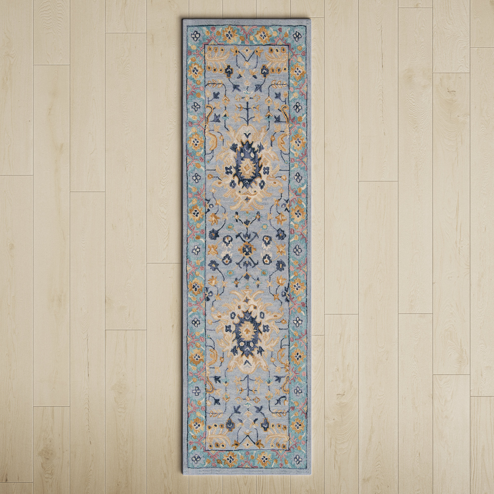 Multicoloured Wool Area Rug (2x3) - Desert Hills