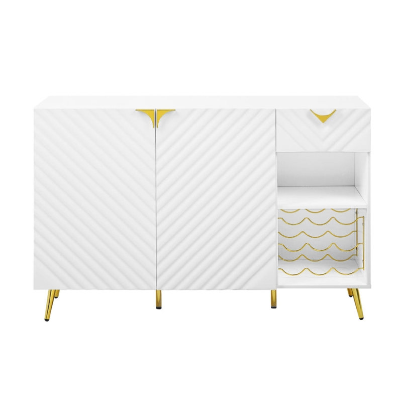 Buffet 1 tiroir 54 po de largeur, Blanc