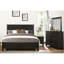 Grand lit au fini gris anthracite, lit transitionnel pour chambre à coucher avec et / ou rails gris - tête de lit à panneau en bois et base obligatoire-1415854951