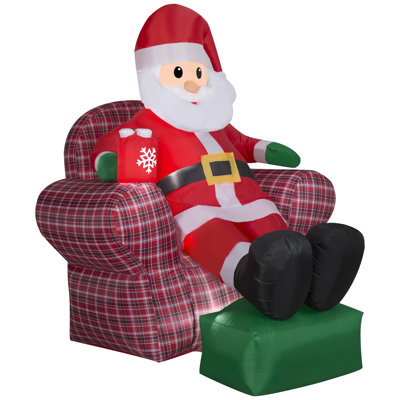 Christmas Inflatable Santa in Recliner